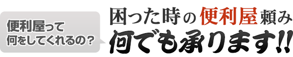 困った時の便利屋頼み　何でも承ります！